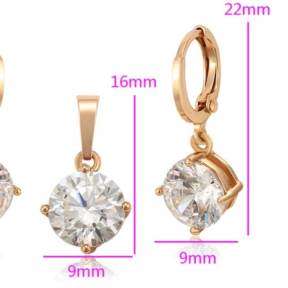 Elegant Diamond 18KGP Jewelry Set - Picture 2 of 11